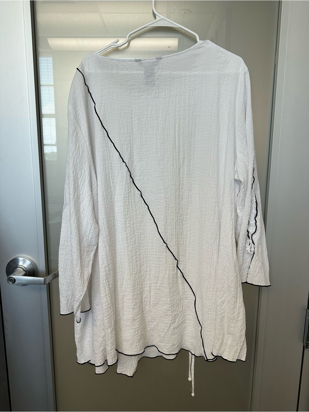 Ali Miles Plus Size 2X White 3/4 Sleeve Wearable Art to Wear Shirt Top Artsy - Picture 3 of 3